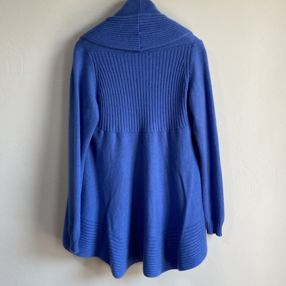 100% Cashmere Lora Piana Yarn Shawl Neck  Sweater Cardigan Made in Italy L - Picture 7 of 11